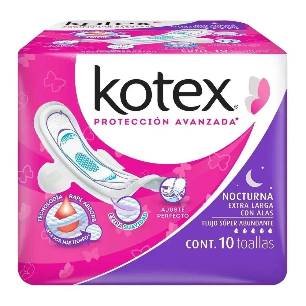Kotex 10 toallas nocturna 
