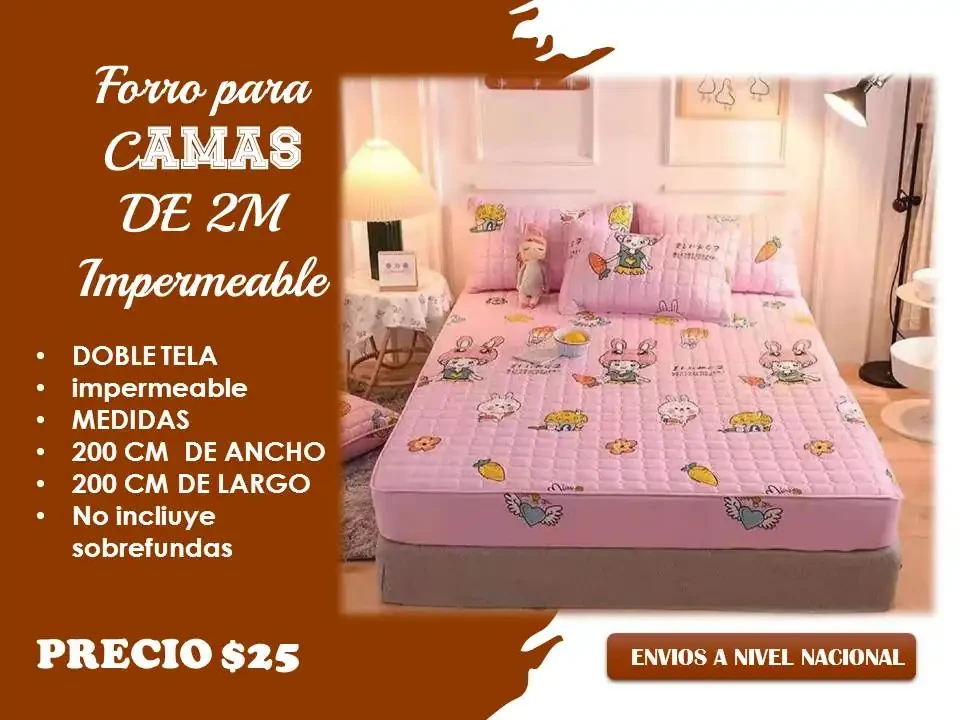Forro impermeable para cama de 2 m