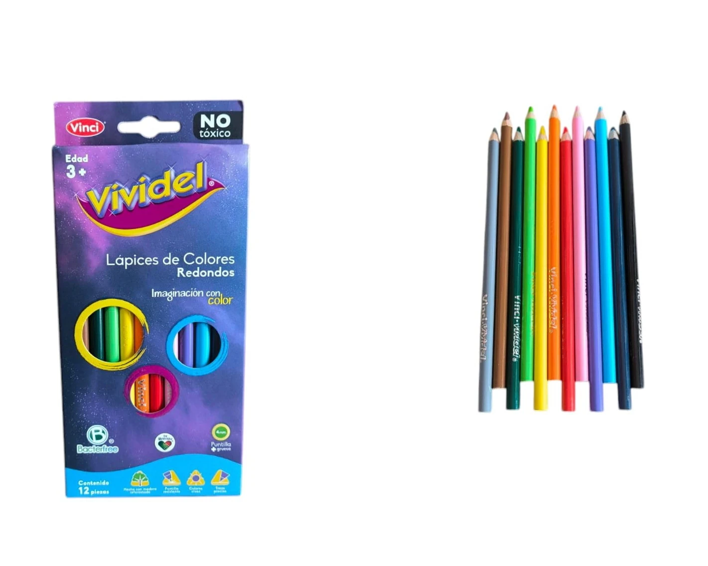 Colores Redondos Vividel c/12pzs