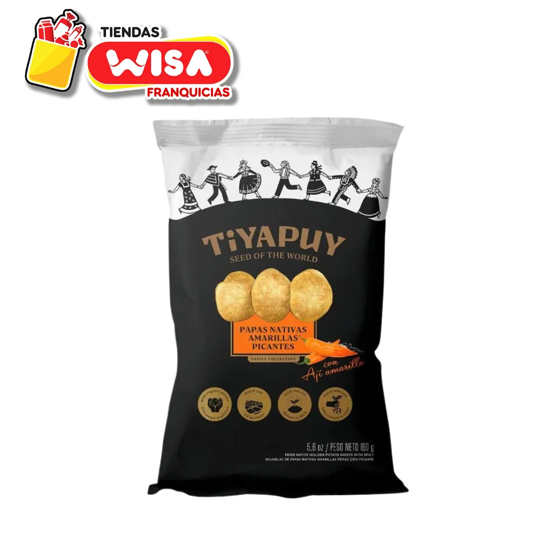Tiyapuy Papas Nativas Amarillas Picantes 160 G