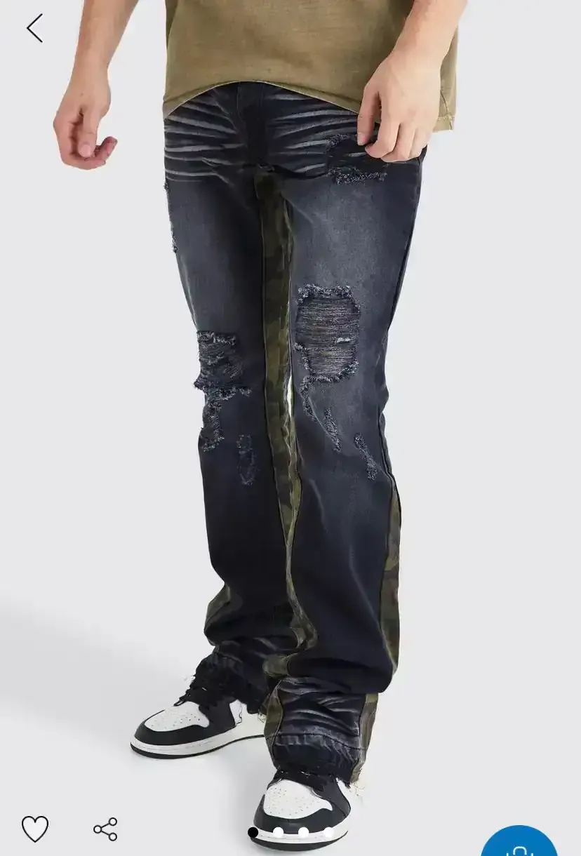 Jeans de mezclilla y camuflaje “Size 30”