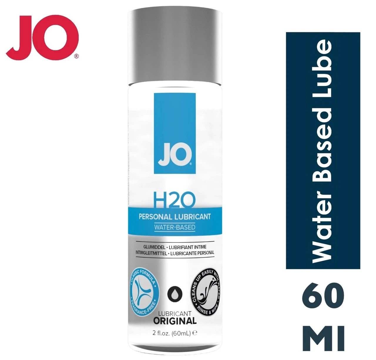 Lubricante Natural Jo H2o 2oz/60ml
