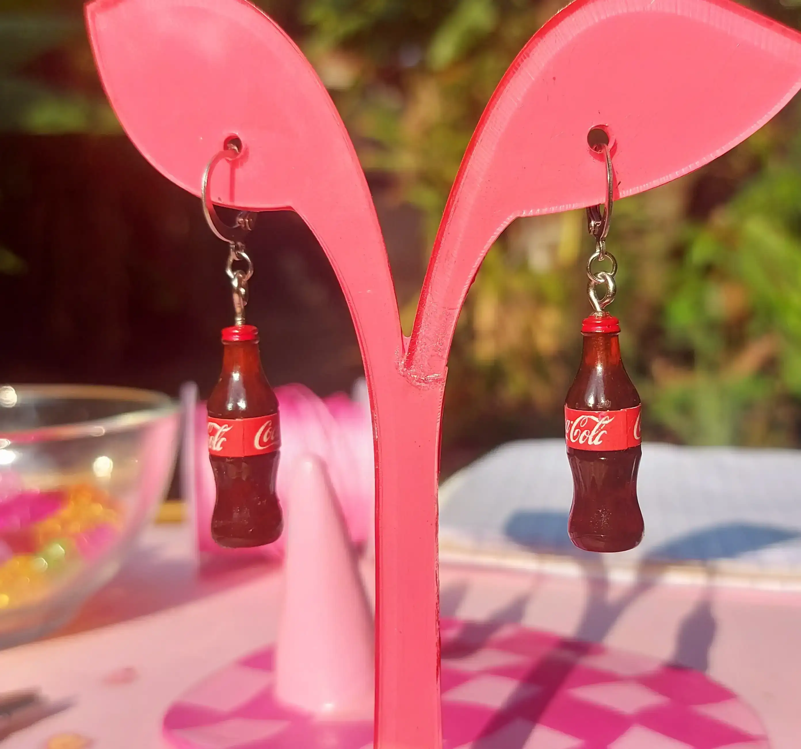 Aretes de coca cola 