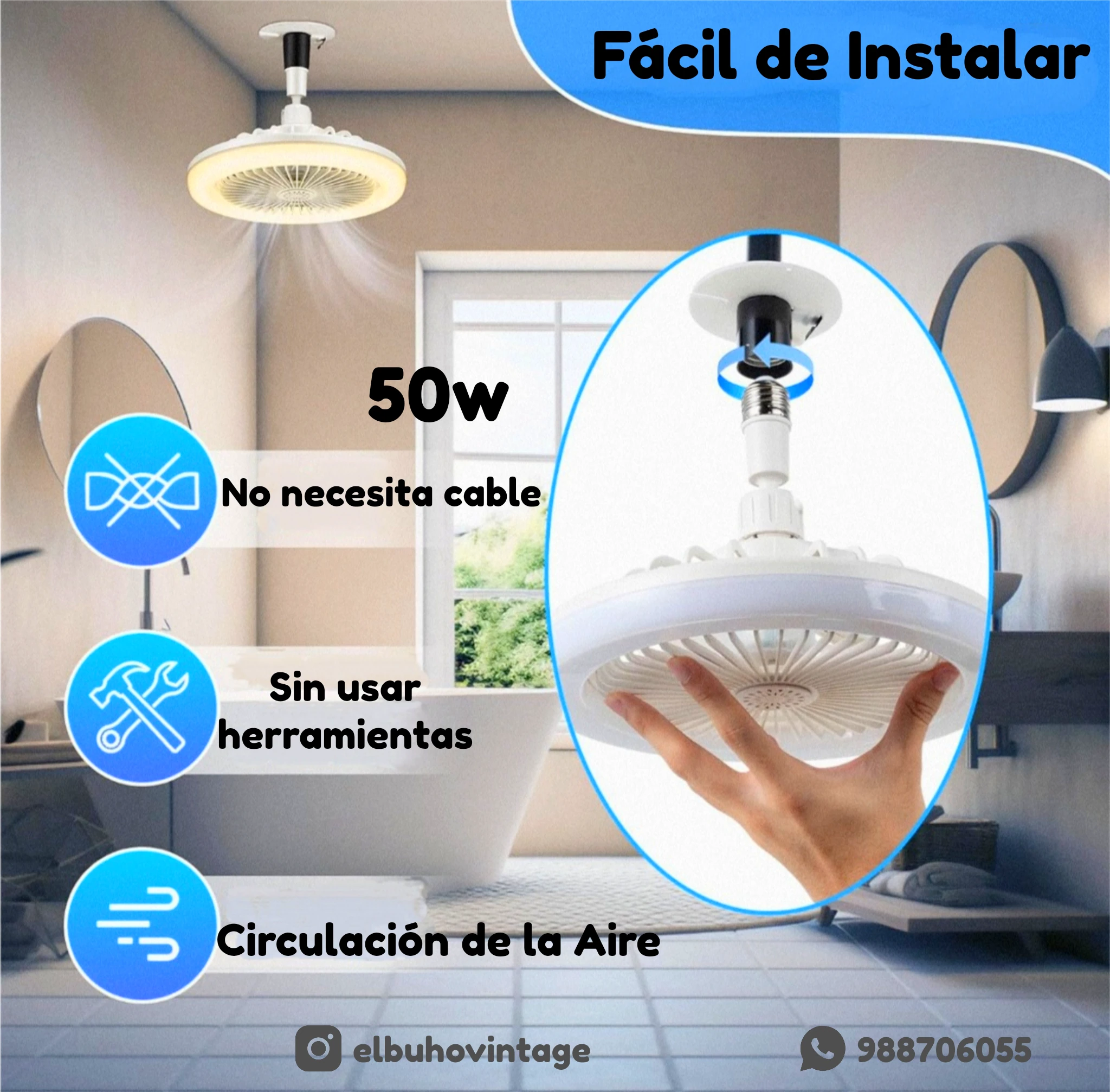 FOCO LED VENTILADOR  8