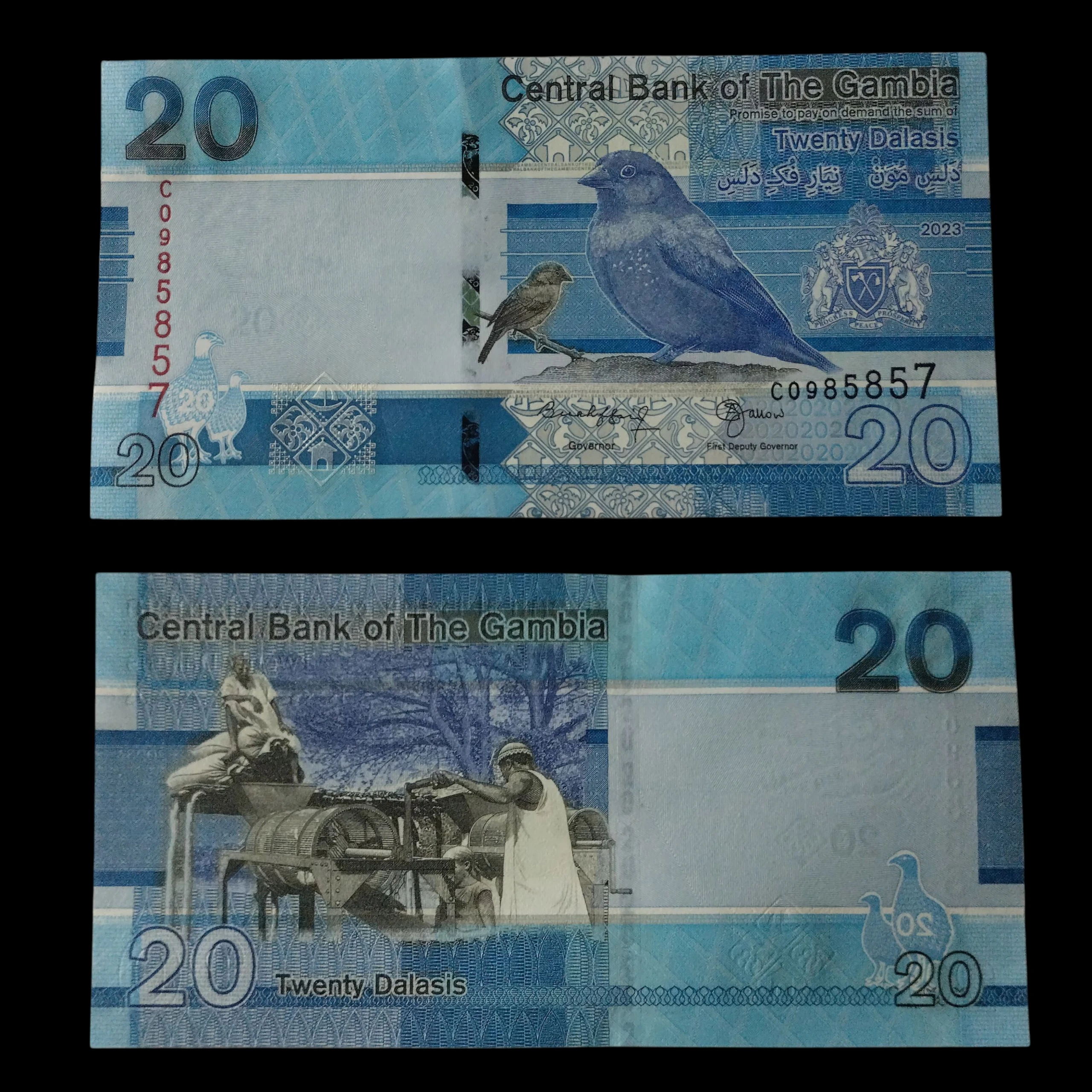 • Gambia 20 dalasis UNC