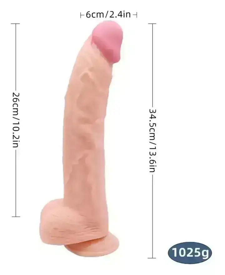 Dildo Coloso Realista 34.5 x 6 Cms 2