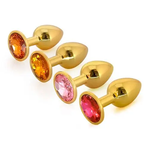 Plug diamante dorado