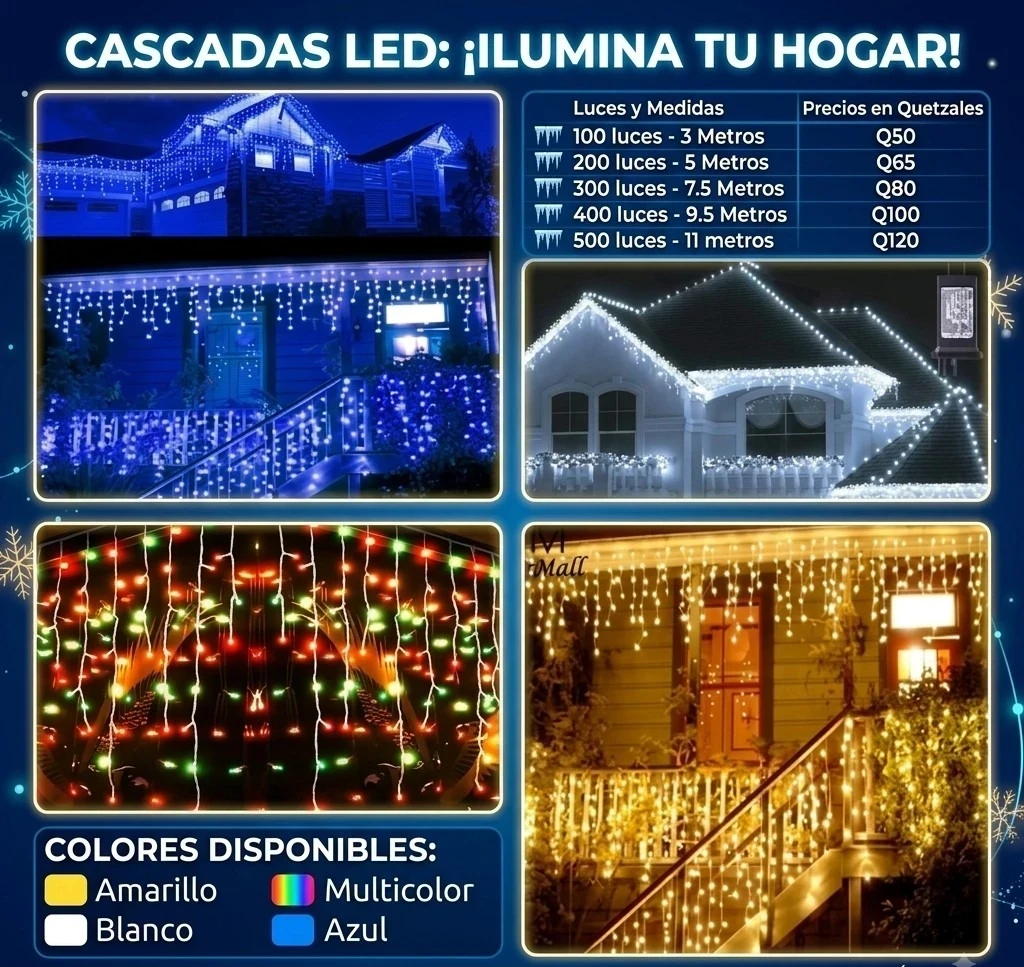 CASCADAS LUCES LED 