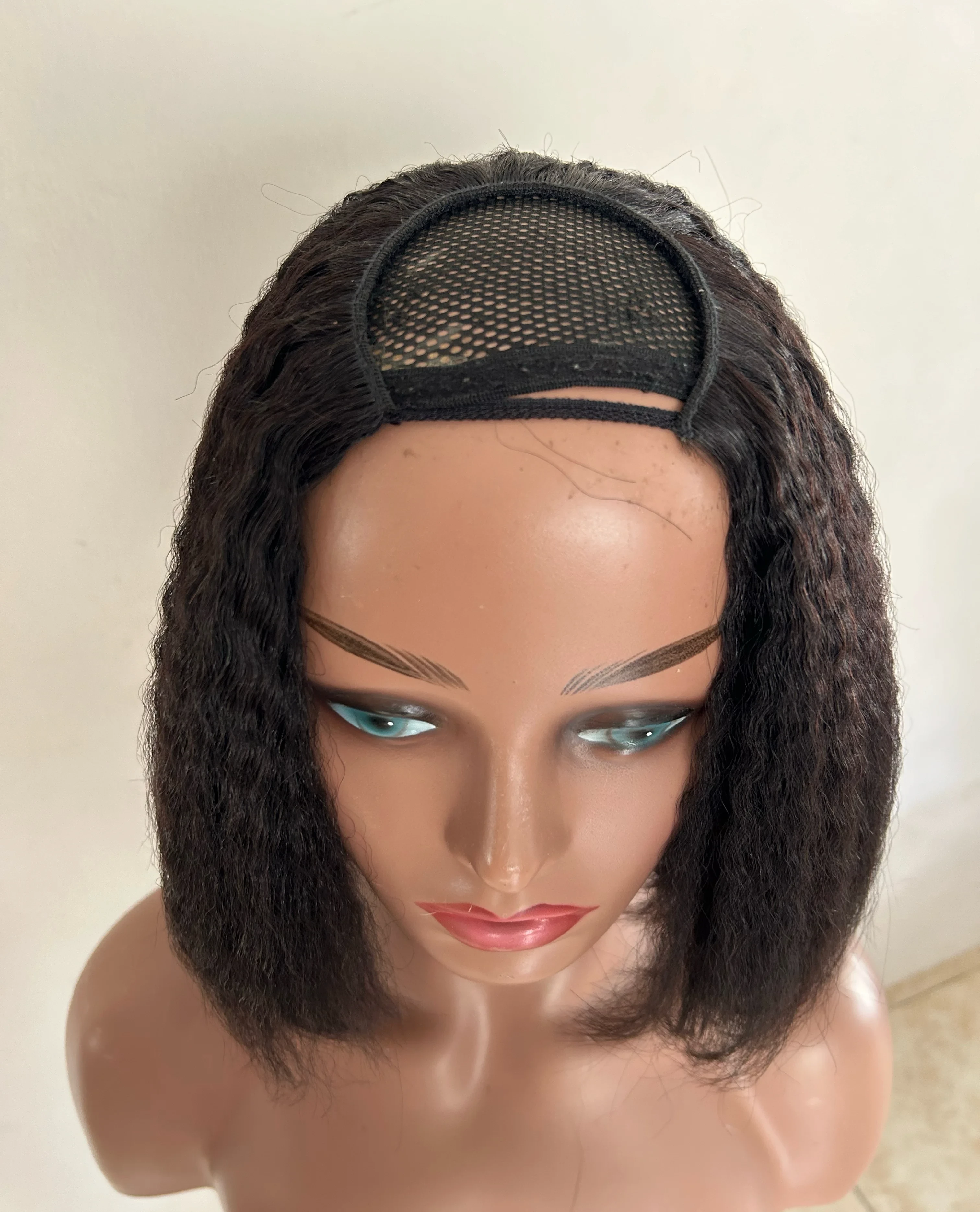 Peluca en U cabello humano yaki 8”  3