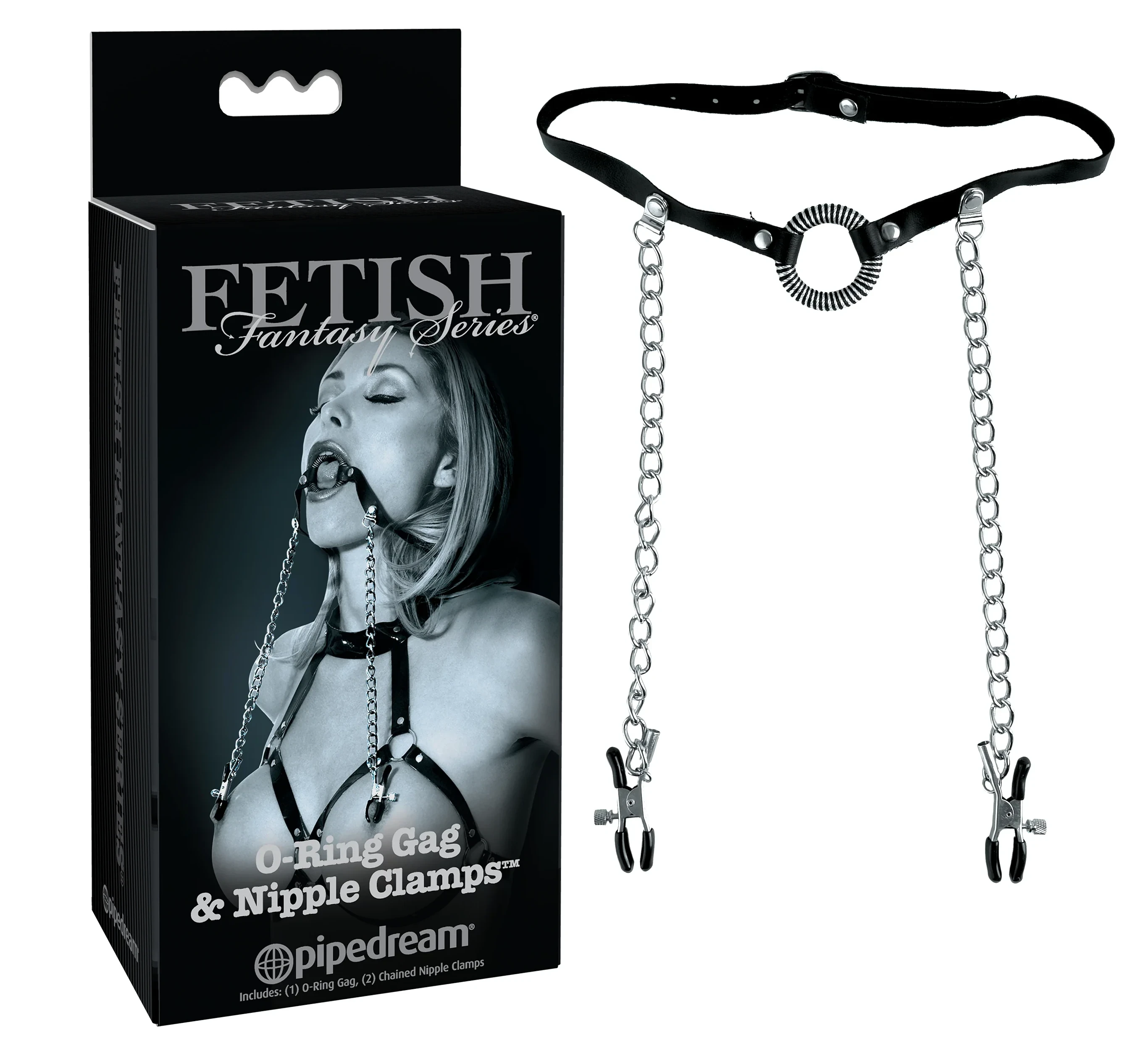 Fetish Fantasy Series Limited Edition - O-Ring Gag & Nipple Clamps
