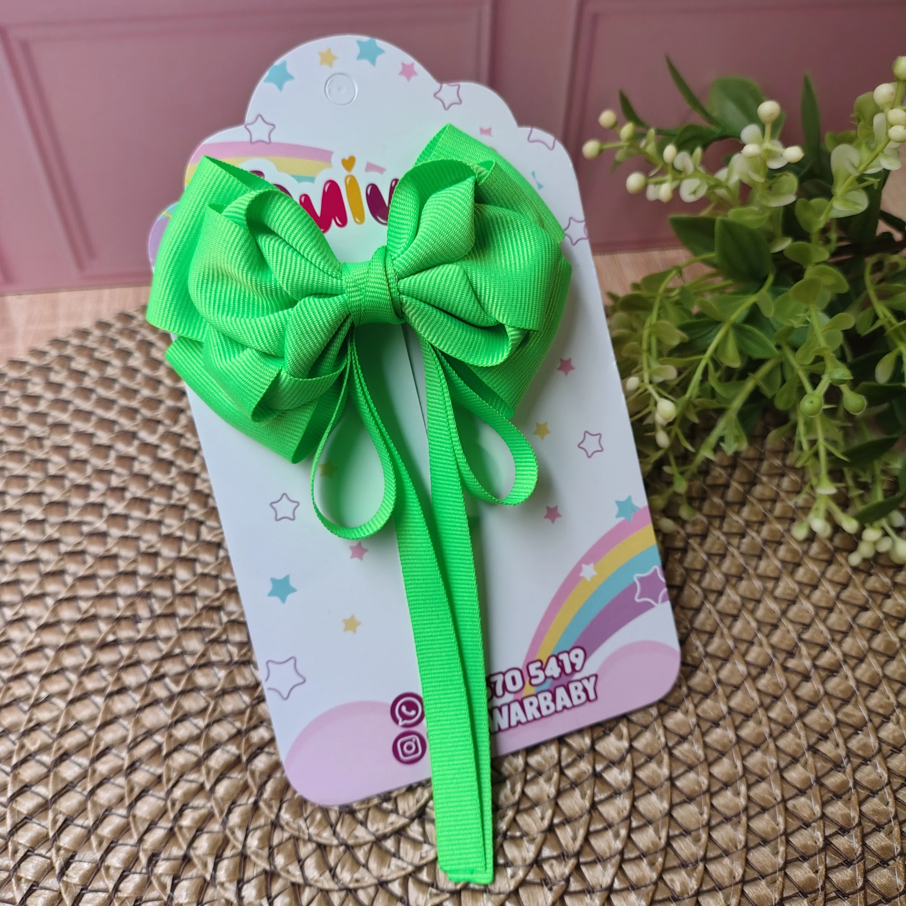 Lazo alegria verde neon
