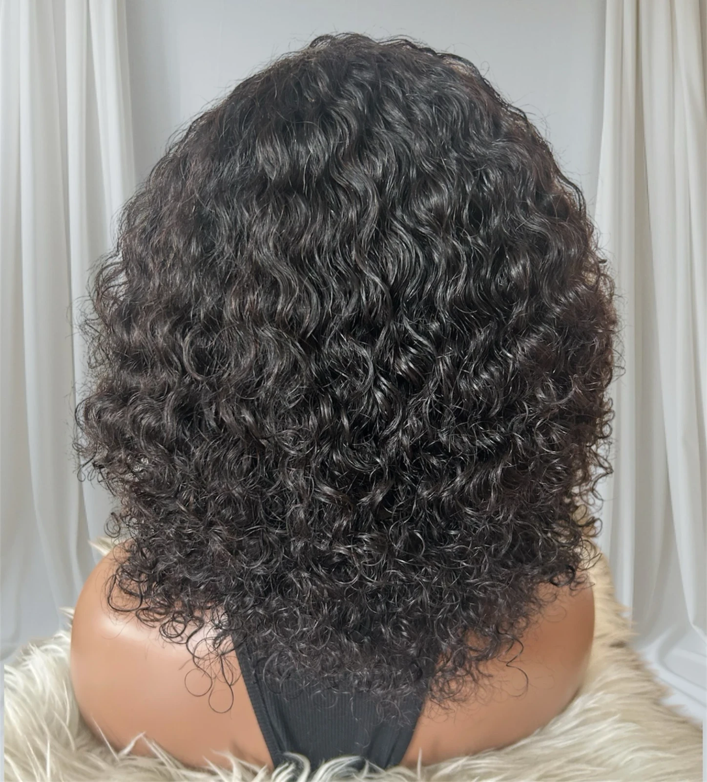 Peluca Rizada de cabello humano  3
