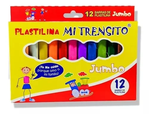 PLASTILINA MI TRENSITO JUMBO 12 BARRAS 