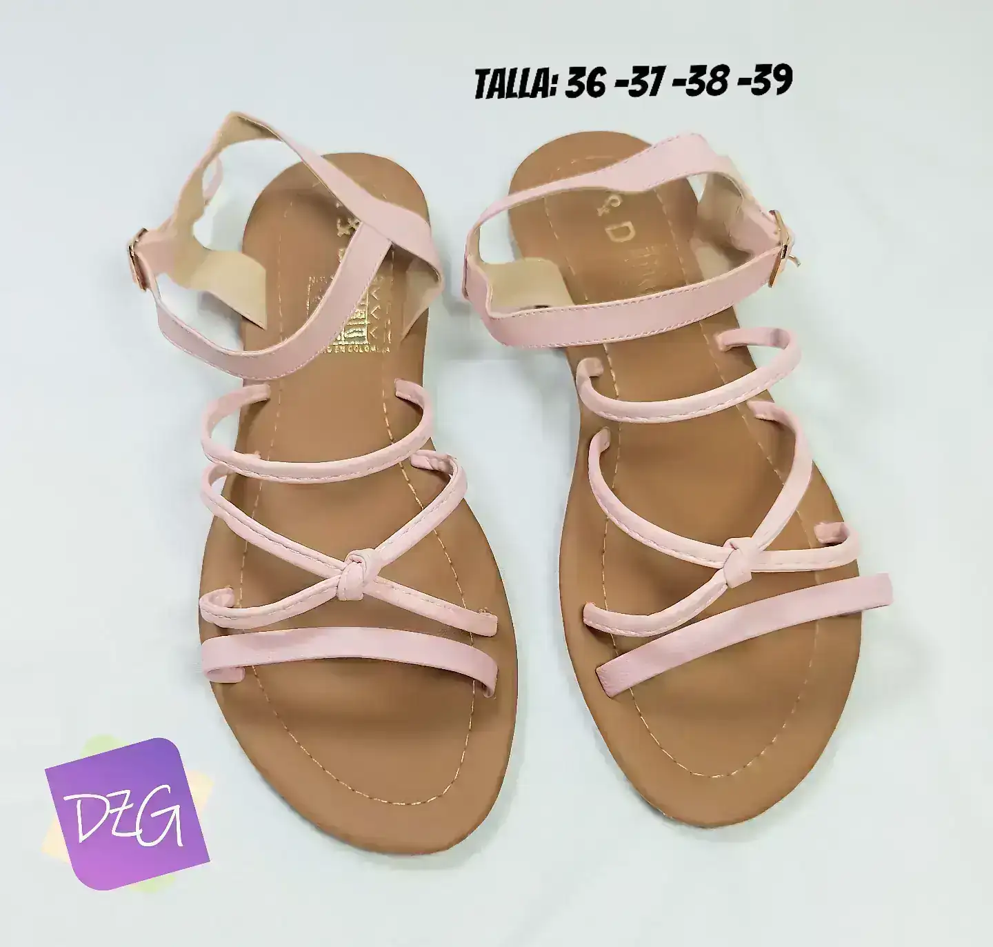 Sandalias dama con agarre de cuerdas 