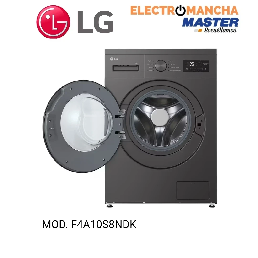 LAVADORA LG F4A10S8NDK 8 KILOS 1400 RPM A INOX 4