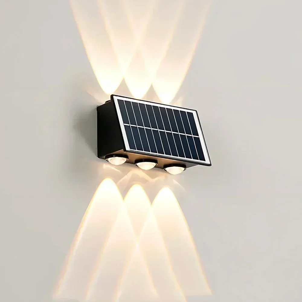 APLIQUE PARED SOLAR 1.6W NEGRO IP65