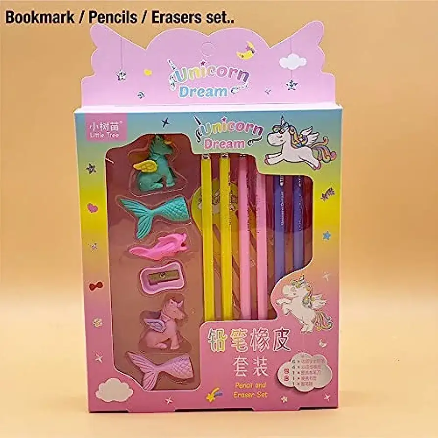 KIT LÁPICES DE COLORES UNICORNIO  3