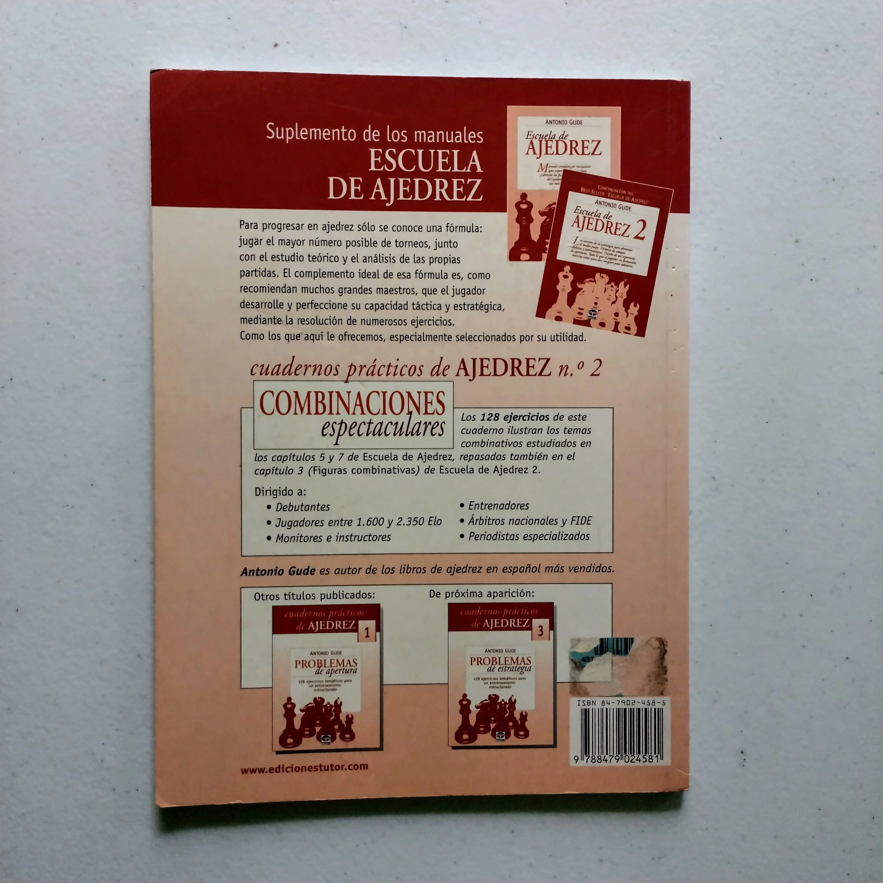 Combinaciones espectaculares de ajedrez, Antonio Guide, usado 2