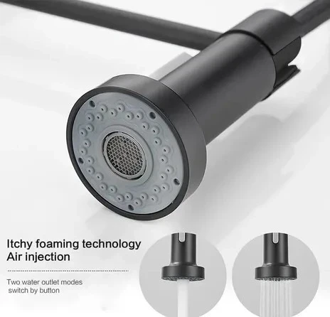 CANILLA MONOCOMANDO EXTENSIBLE NEGRO 6