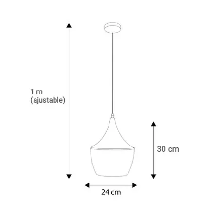 LAMPARA COLGANTE GOTA 1L E27 5