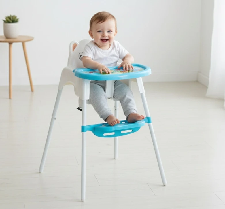 Silla Plast. Comedor Infantil Ajustable Conejo REF:PRI-019