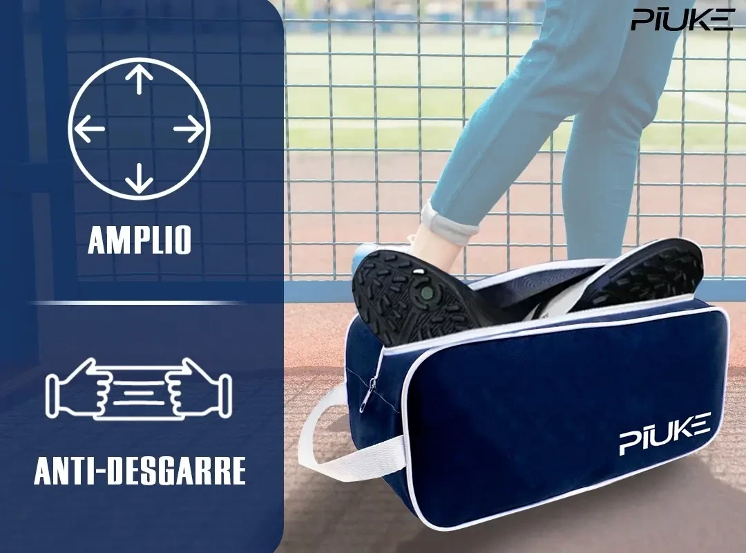 Botinero Futbol Porta Botines Piuke Bolso Reforzado Liviano Color Negro 101p 2