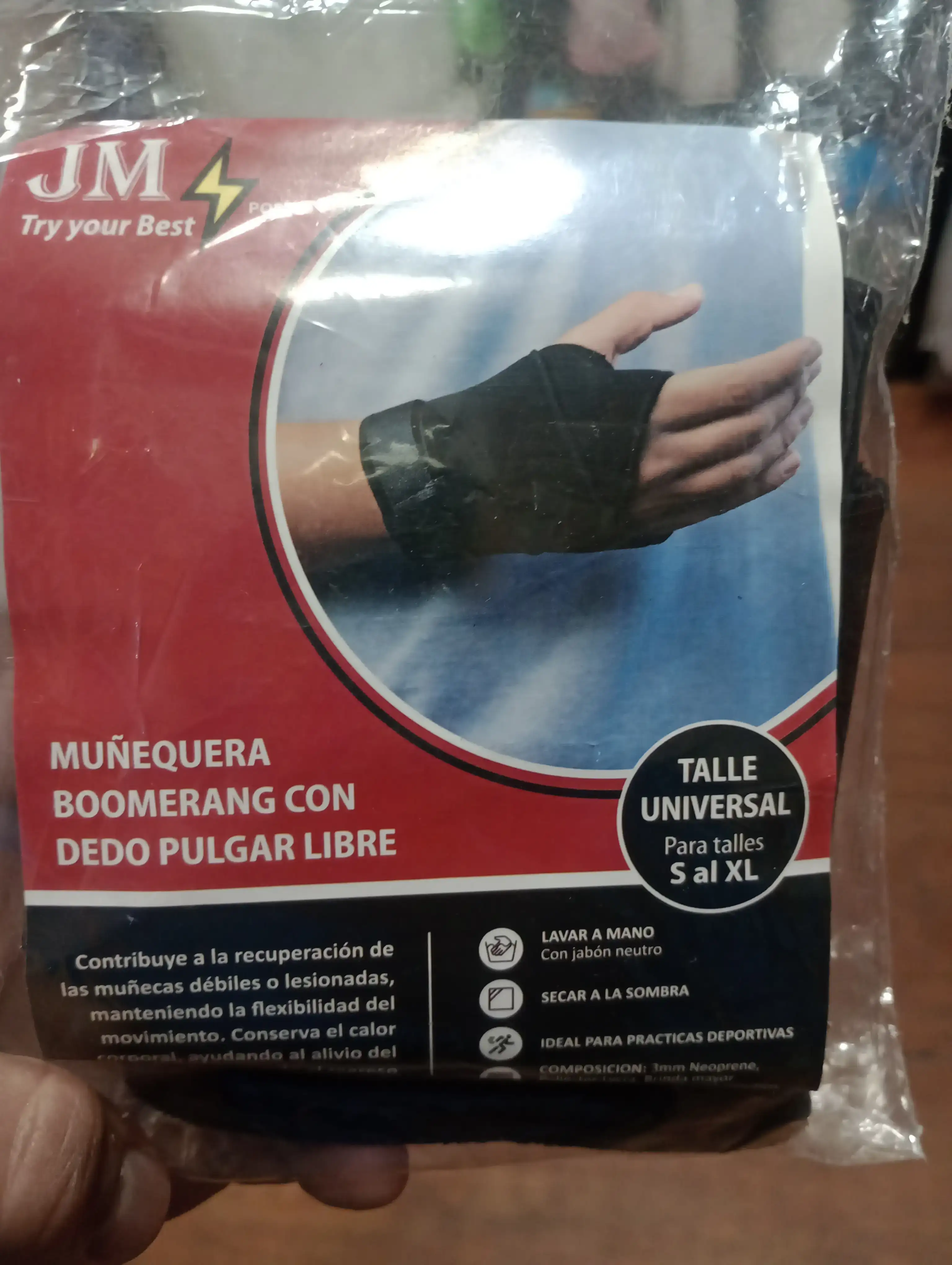 MUÑEQUERA BOOMERANG/DEDO PULGAR LIBRE