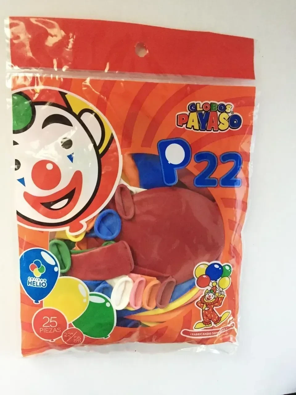 Globo de colores c/25  #22 payaso