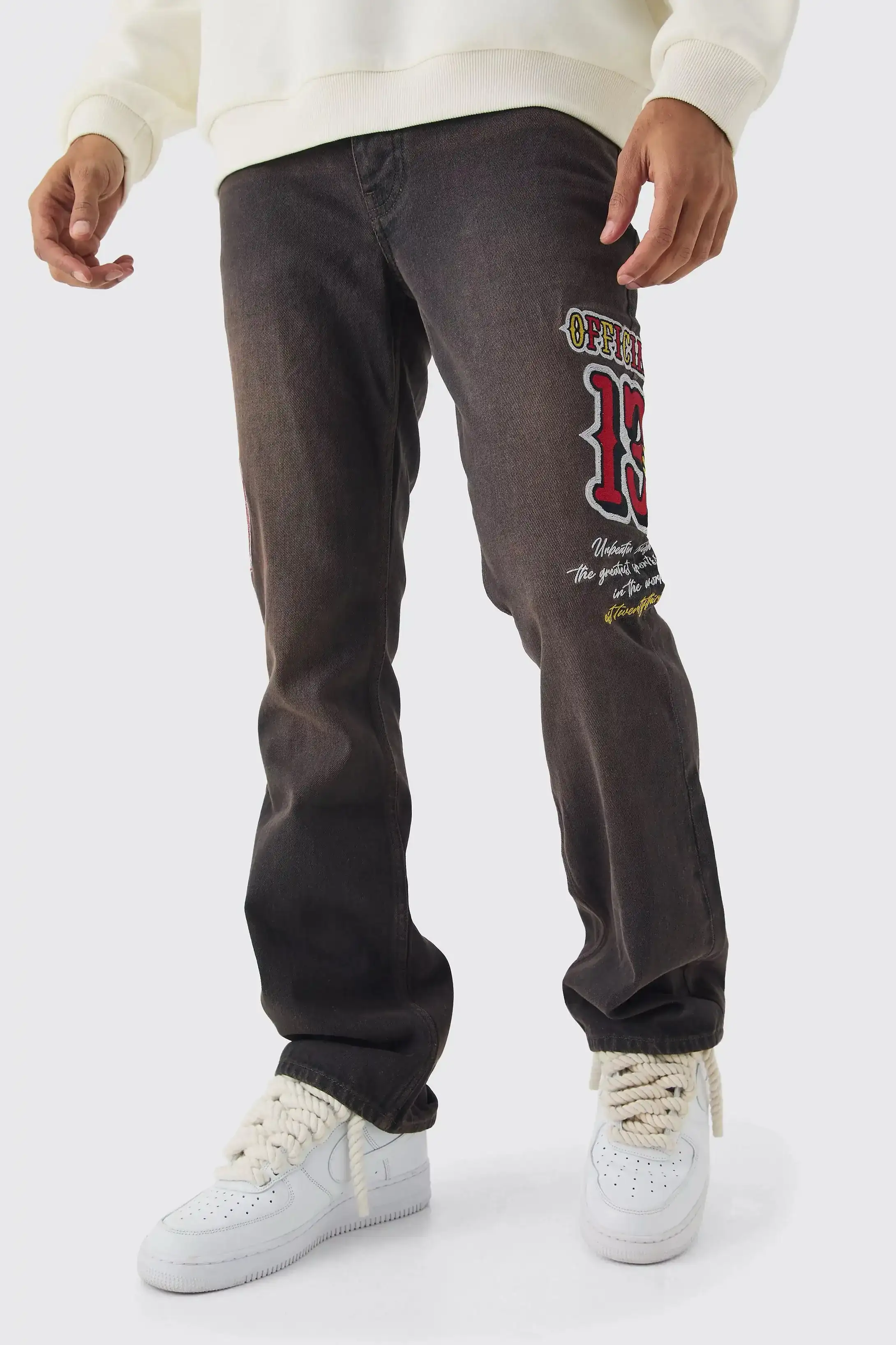 Slim Rigid Denim Jeans - 32 y 34