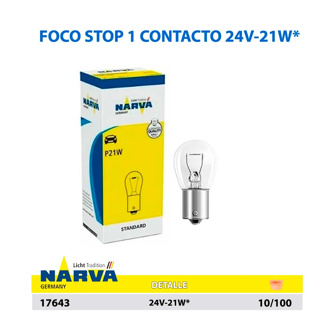  FOCO DE STOP 1CONTACTO 24V-21W*