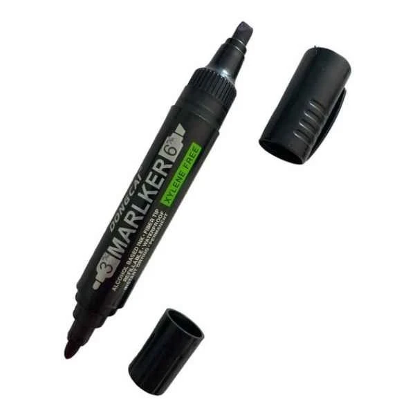 marcador marlker negro dos puntas