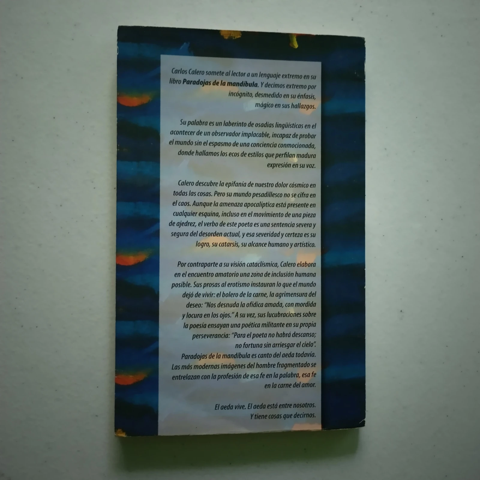 Paradojas de la mandíbula, Carlos Calero, usado  2