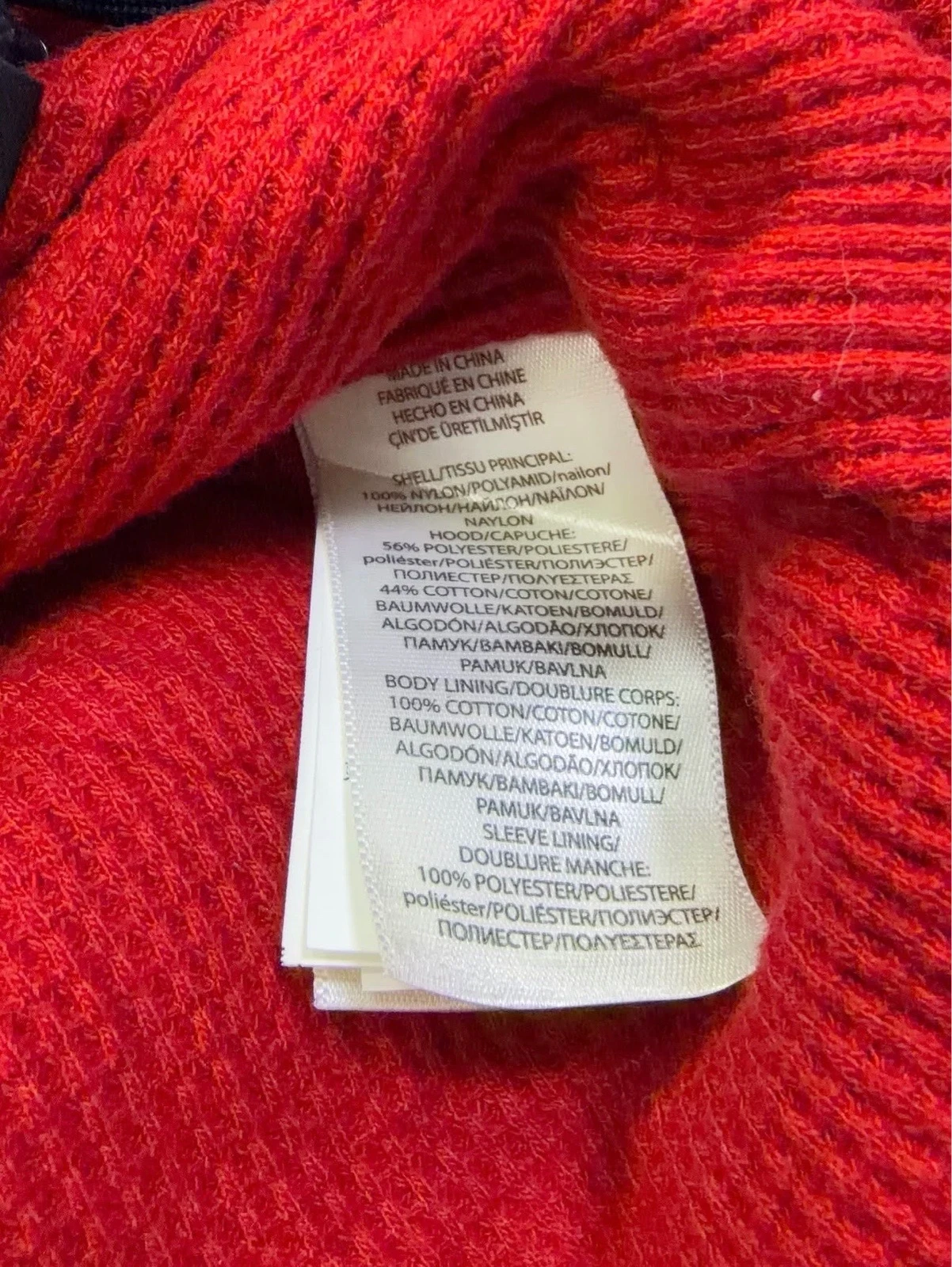 P R L.  Coach Jacket Rompevientos Azul Capucha Roja  5