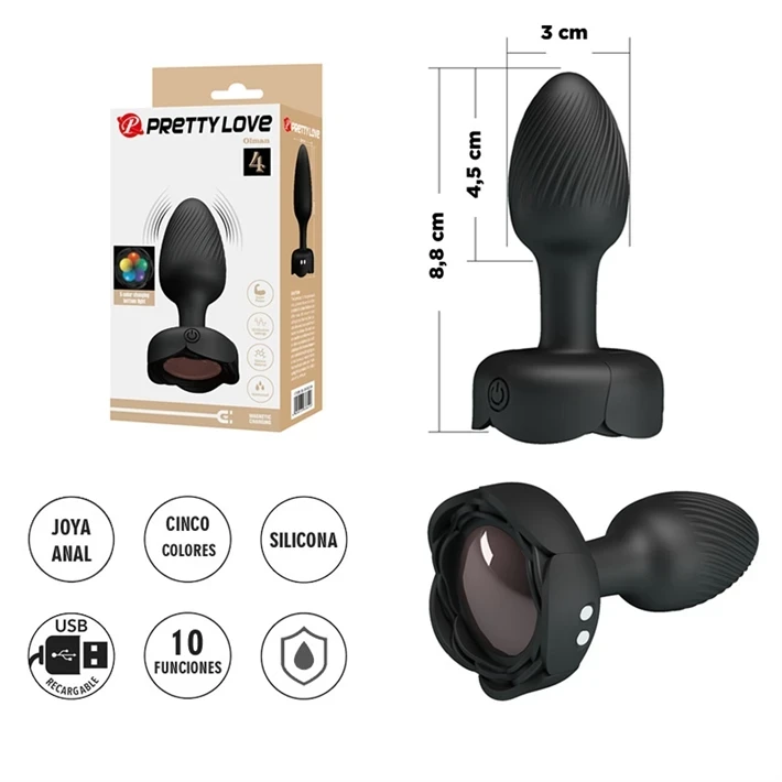 Plug Anal con Luces LED y Vibraciones Potentes