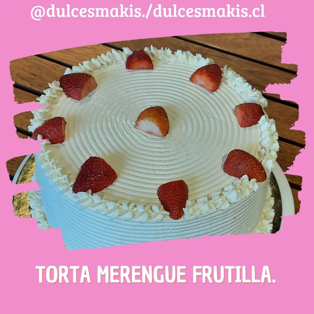 Torta Merengue Frutilla Congelada. 20 Personas.