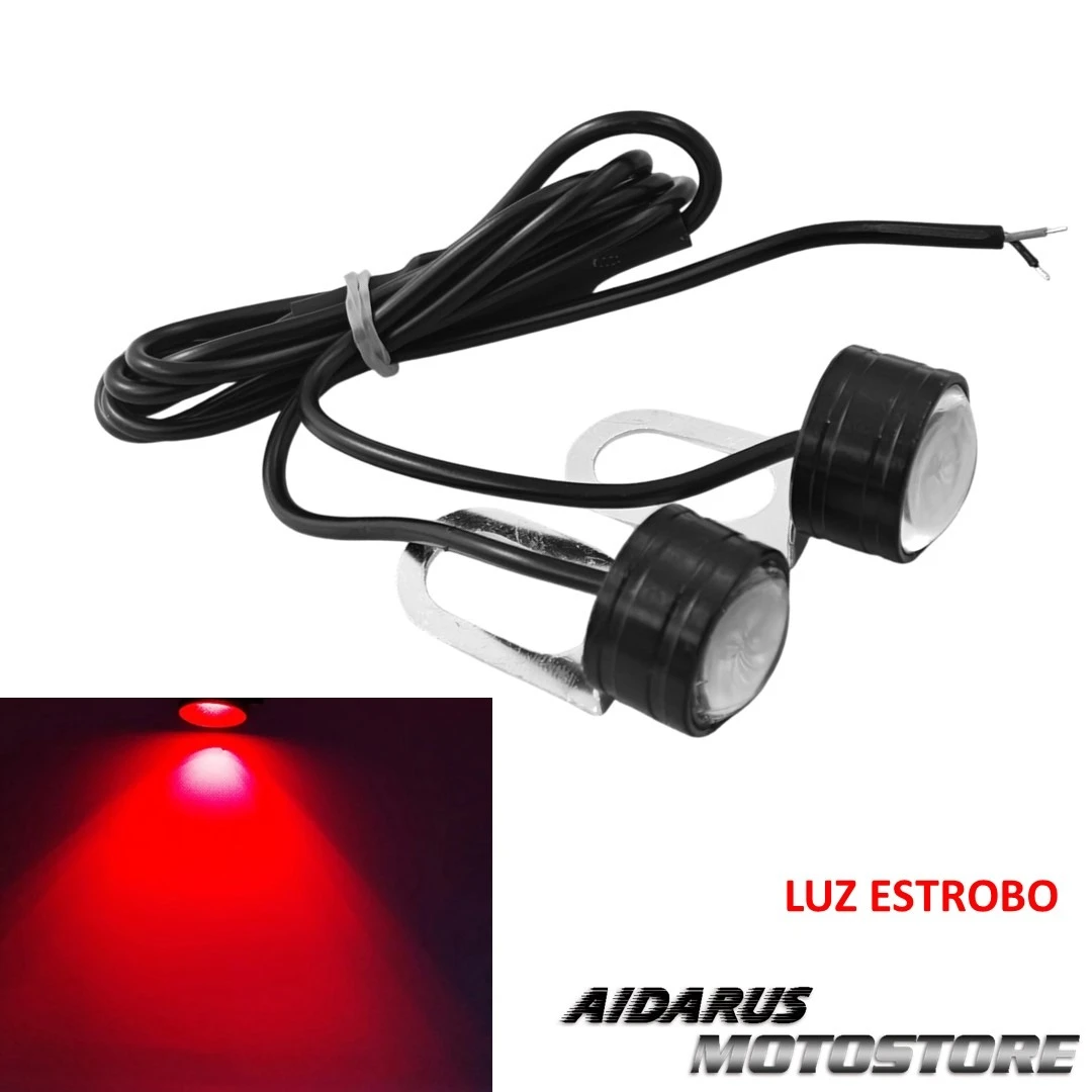 SET DE MINIFAROS LED ESTROBO CON SOPORTE METÁLICO