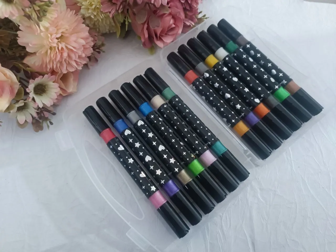 Marcador glitter. Doble punta