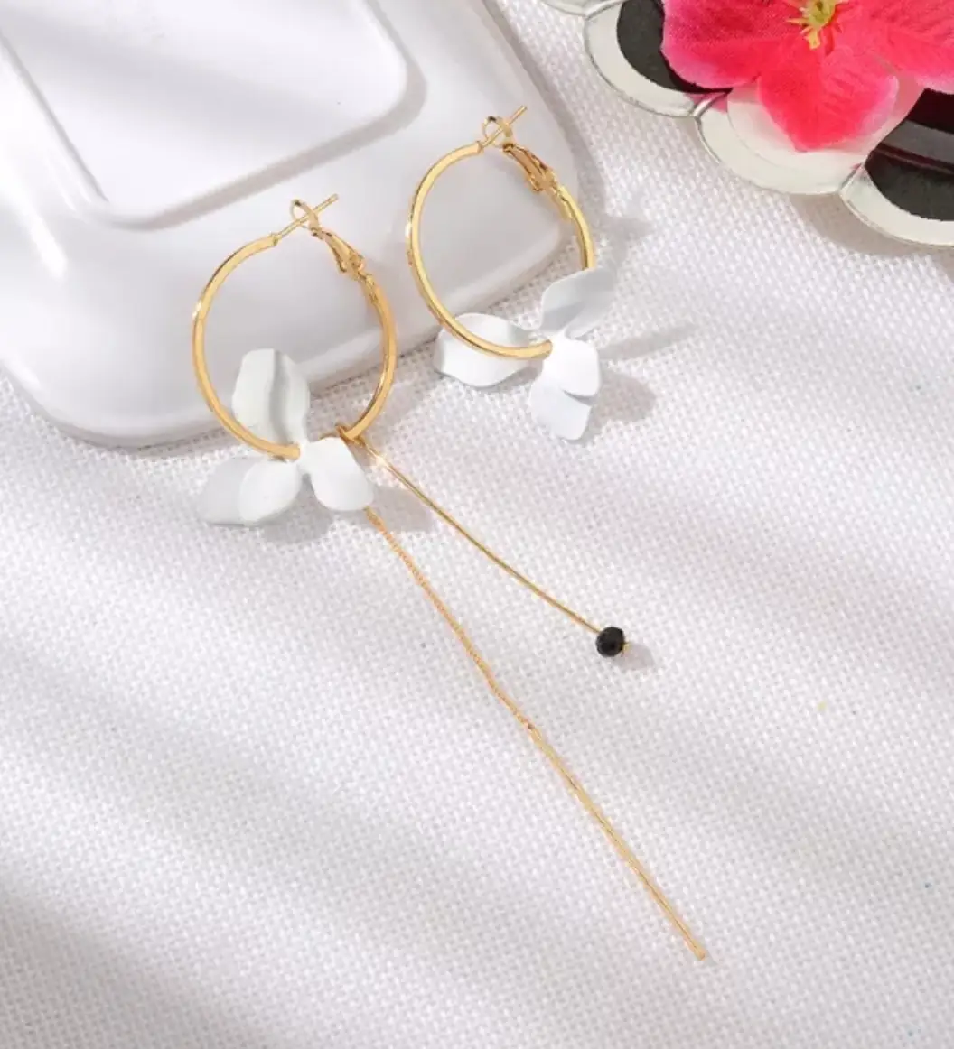 Pendientes Flor Blanca