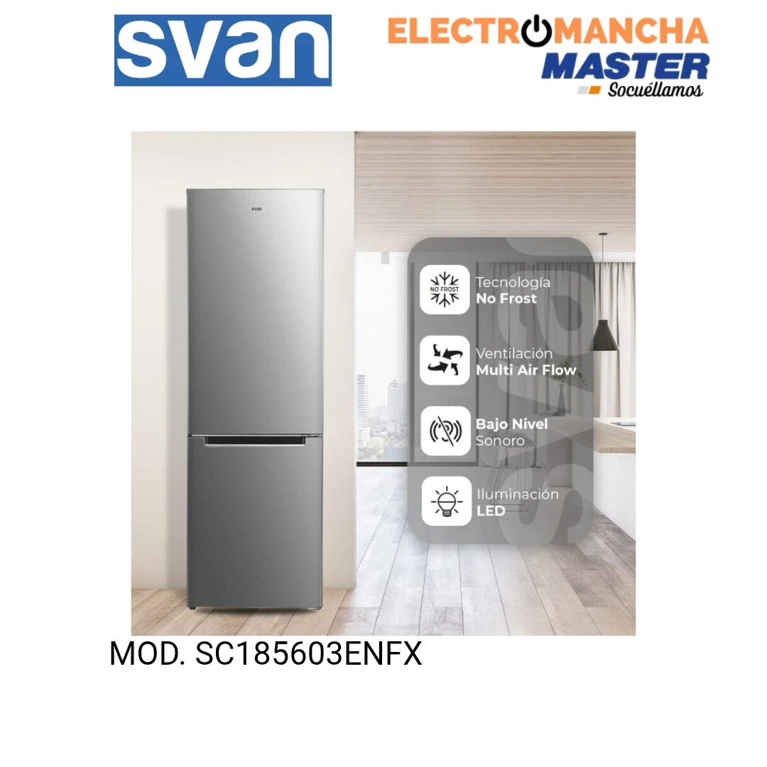 FRIGO COMBI SVAN SC185603ENFX 1,85 m. INOX NF E 3