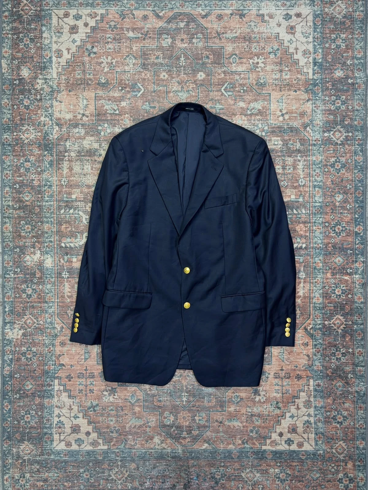 LAUREN RALPH LAUREN 100% PURE NEW WOOL NAVY BLAZER 2