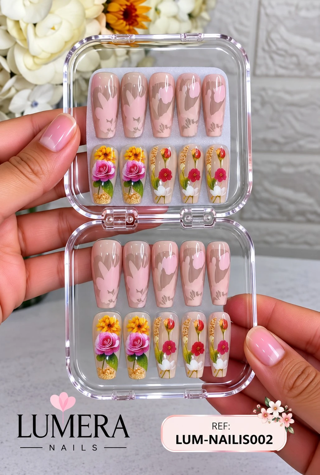 lumera caja de uñas press on referencia lum-nails-002
