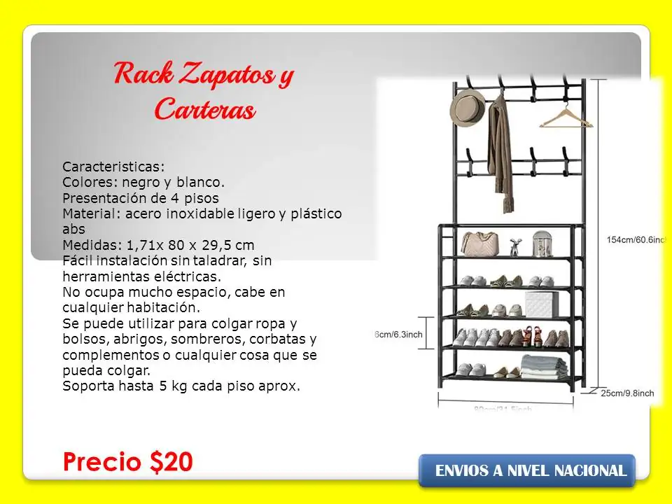 Organizador de carteras y de zapatos