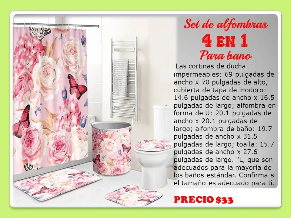 Set de alfombras para baño 