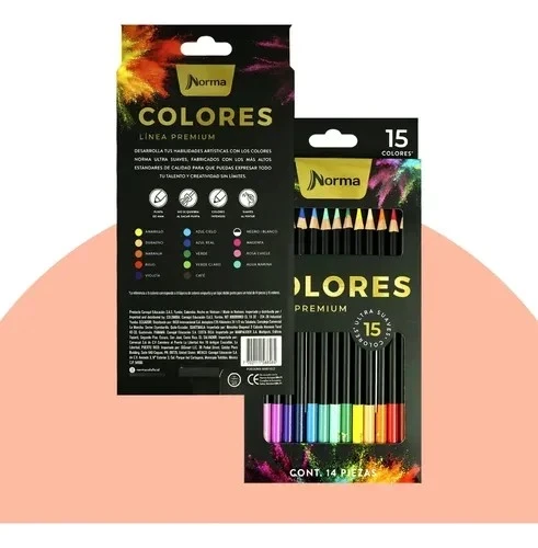 colores norma premium con 15 lapices 