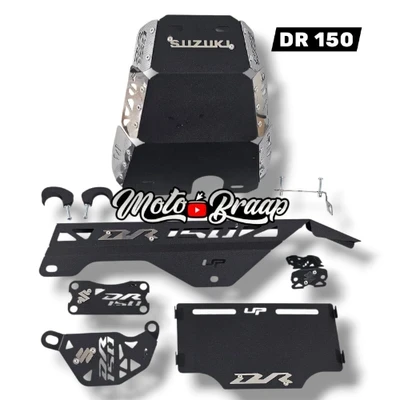 AC DR 150 COMBO NEGRO X 6 PIEZAS ( PECHERA, FRENO DELANTERO, MORDAZA, ACUTRAX, PLACA, CADENA )