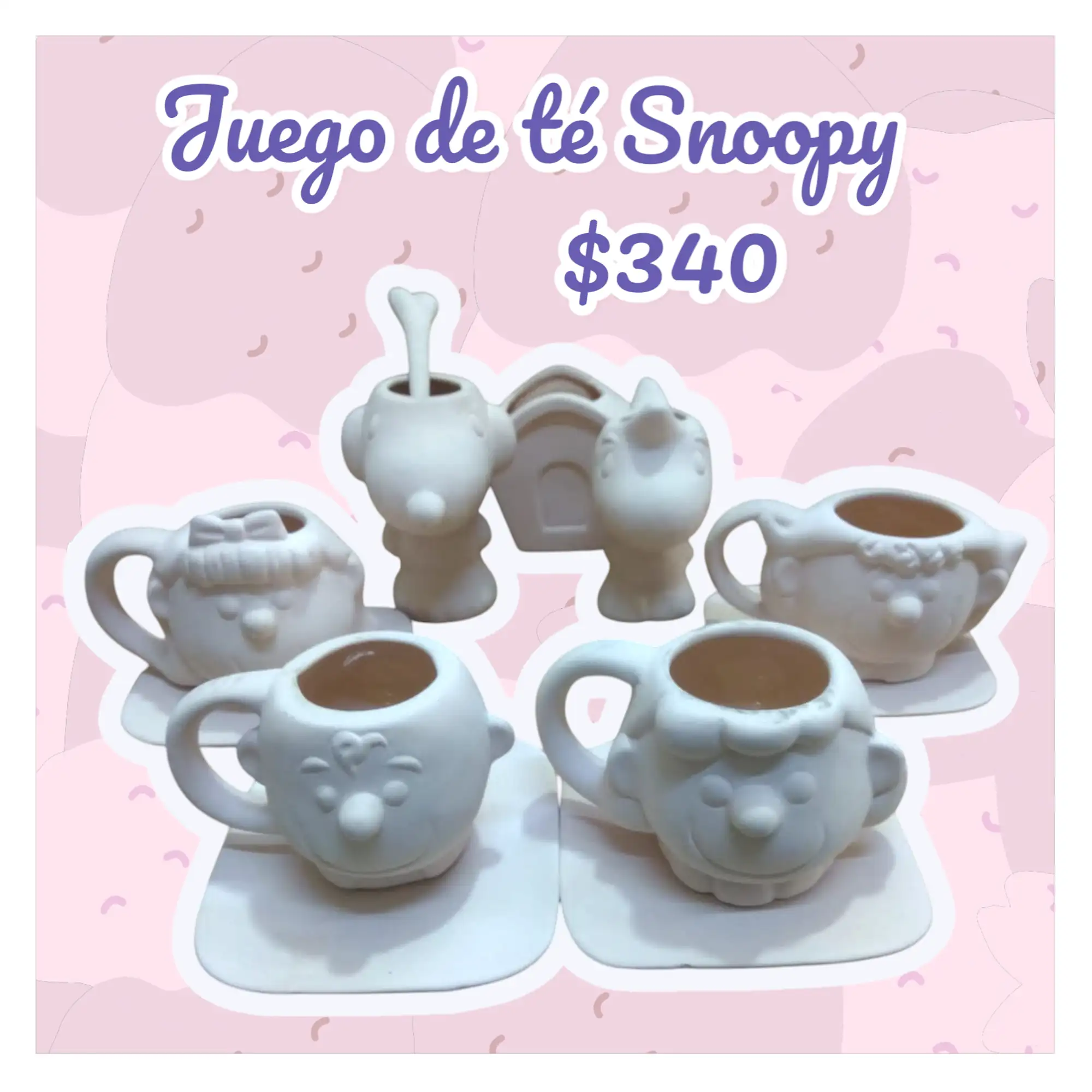 Juego de té Snoopy y amigos 