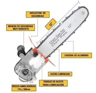 Motosierra Adaptable a Amoladora 12" 2