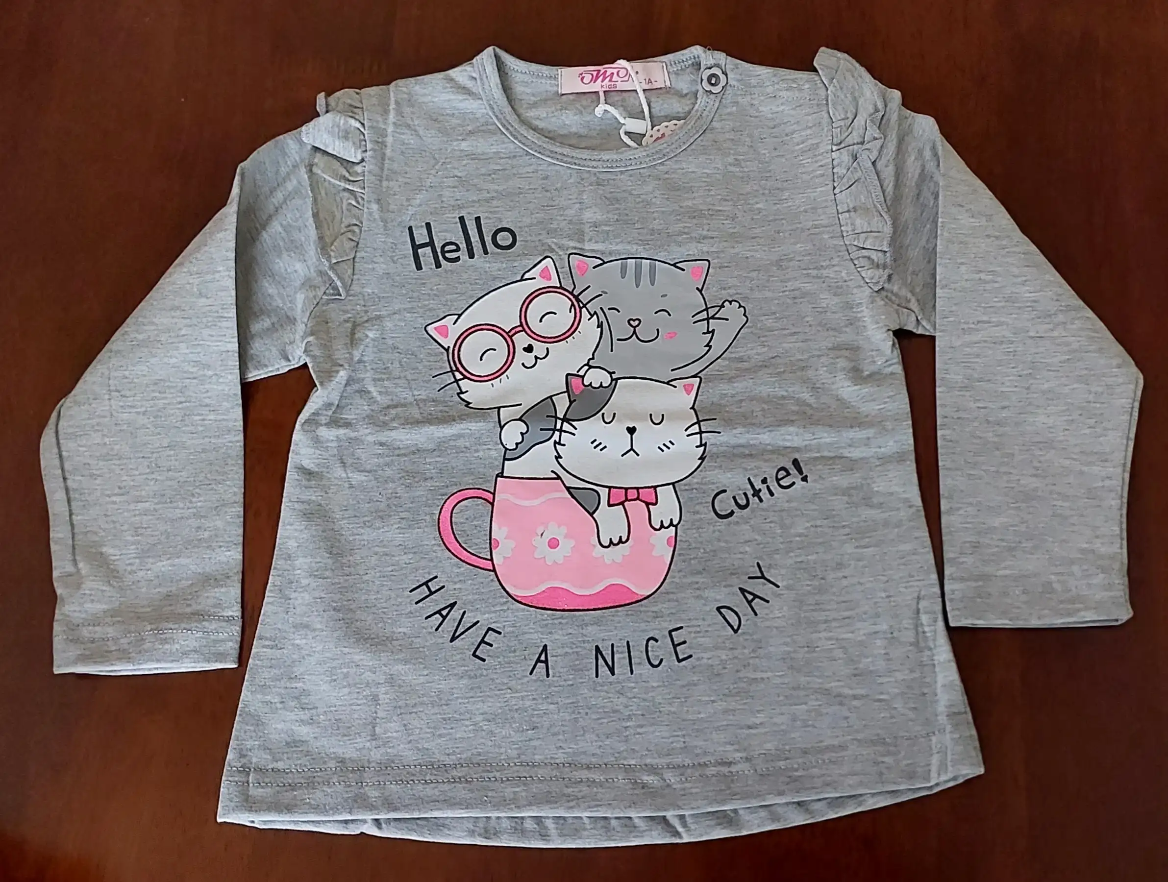 Polera manga larga gatitos 