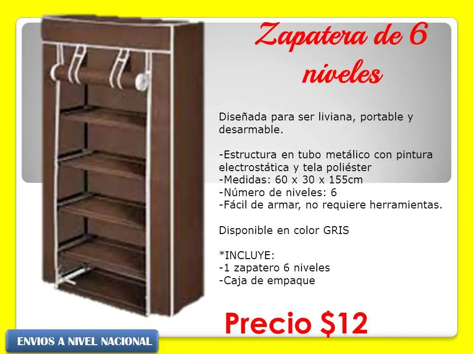Zapatera de seis niveles 3