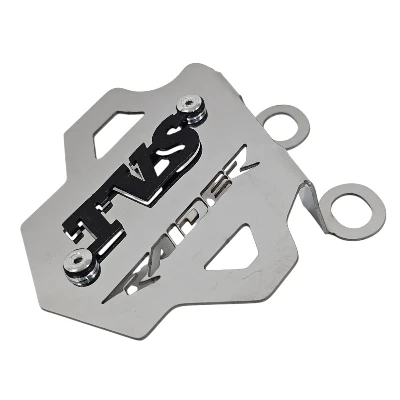TVS RAIDER 125 Protector mordaza acero cromado logo 3d negro ML